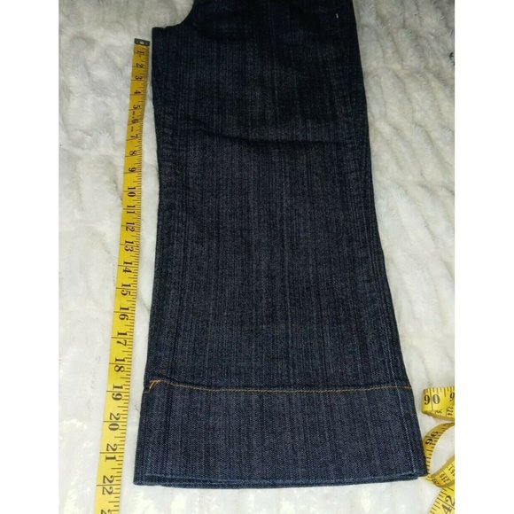 Tommy Hilfiger Luy Luy Cropped Jeans Capris Black/Blue Wide Leg Size 9 - Picture 7 of 10